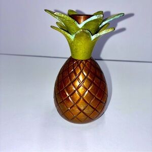 Brass Pineapple Candle Holder Caribbean Decor Candlestick Taper